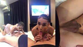 ninfetinha trans sendo fodida + consolo