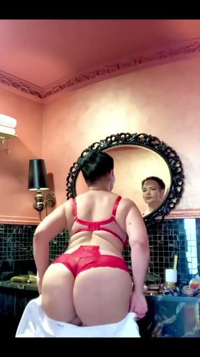 My New Red Lingerie