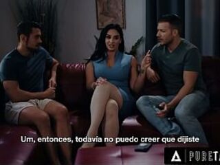 PURE TABOO Stepmom Sheena Ryder Surrenders To Stepsons double penetration 3some Request - SPANISH SUBTITLES