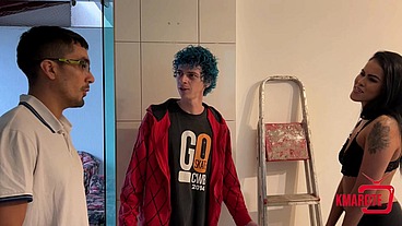 Fomos atender uma cliente com a internet ruim e acabamos comendo gostoso a safada