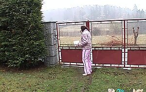 Naive charity girl seduced by grandpa mireck