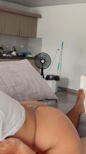 Stepbrother Helps Stepsister with Hot Photos Until She Eats Her Milk!