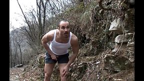 Bad Watcher Caught a Redhead MILF Pissing in the Woods and He Bangs Her in the Ass