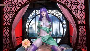 Beauty princess ride a big cock - 3D Animation