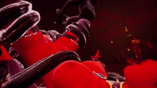 Furry friend fucks monster cocks with the succubus