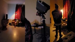 bastidores da gravacao de halloween com mila spook