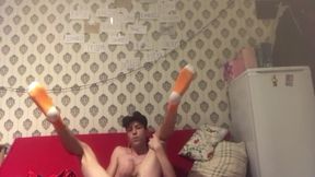 Russian Cumshot On His Socks