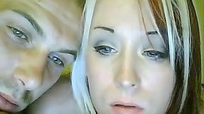 My blue eyed girlfriend with small tits loves to fuck on webcam