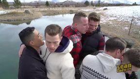 SEAN CODY - A Winter Oasis Becomes A Smoking Hot Playground For Six Guys In This Orgy