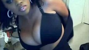 Awesome huge breasted sinful dark skinned webcam gal strips