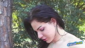 Muscular guy intense fucking sexy tranny and his girlfriend outdoor