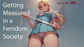 Getting measured in the femdom society [chastity][audio story]