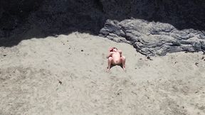 Naked Beauty on Beach - Drone POV Erotic Relaxation