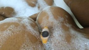 Giantess - Giantess MXDominion Enormous Breast Play with Tiny Human During her Bath, female domination, shrinking fetish, big tits 4k