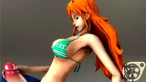 Nami Tempts Goku with Dual Pleasures in Hot One Piece Dragon Ball Tryst