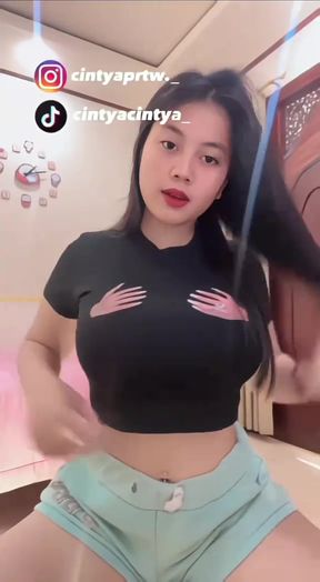 Indonesian babe with big non-nude tits