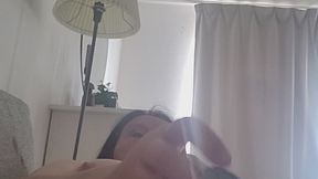 BBW shaved granny play with pussy