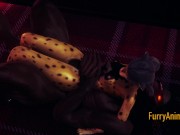 Furry Hentai - Cheetah bloowjob And Fucked By A Beast