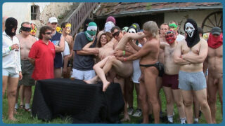 Intense orgy gangbang for Suzan Wenera: rough anal pounding, blowjobs, and wild orgasms