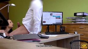 LOAN4K Serious loan agent drills asshole of pretty brunette client