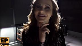 ”itsPOV: Your new stepmum Tina Kay awaits you decked out in a full latex dress”