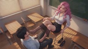 Foot Fetish Stories #10B: Detention Sole Surrender (Animated)