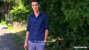 Energetic young amateur gets ass-fucked on the forest floor