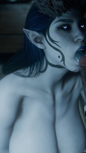 Madruga3d Hungry Succubus Gets Her Throat Destroyed by BBC - Swallowing Every Drop of Cum