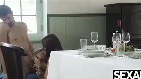 Cheating hubby's wife helps him fuck girlfriend