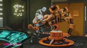 Sex Robot Generation 7 - Scifi Futanari Robot Ass Bangs Restrained Busty Girl