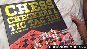 Stepdad Catches Me Playing Games While Getting Roughly Doggystyle Fucked in My Room