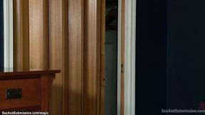 ”Step Dad vibrates tied & gagged teen”