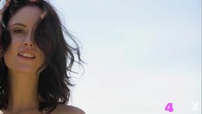 Beautiful petite MILF hot posing action while sweet babe posed outdoor