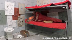 Desperate guy in prison finally fucks a hot chick