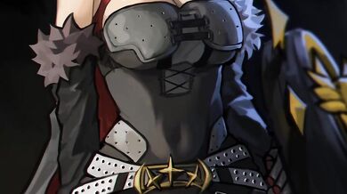 Blonde gets choked purging thick clothed mess on anime girl