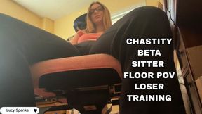 Chastity Beta Sitter Femdom POV Floor POV Pussy Denial Chastity Encouragement
