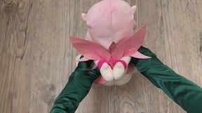 Binding and Gagging Fairy Plush Toy with Hot Pink Duct Tape