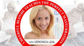 Cheerful Blonde Teaches the Perfect Masturbation