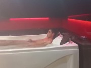 straight boy has orgasm and masturbates in jacuzzi
