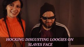 Alexis - Hocking DISGUSTING Loogies on Slave's Face - {SD}