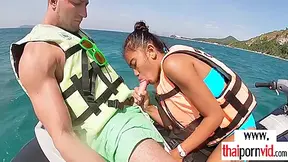 Thai Teen 18+ Giving Blowjob On A Jet Ski