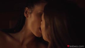 Nelly Kent And Talia Mint - Hot Lesbian Girlfriends Tease Hot Pussies In Hot Sauna