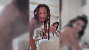 Savage Rastafarian with an Extreme Size Dick Fucks His Tattooed GF On Camera