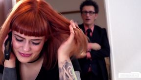 Kylie Kay's Wild Office Affair Ignites Redhead Passion