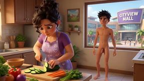 Stemmother sex with step son_sex in the kitchen