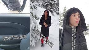 littleangel84 - enculee par un inconnu dans la neige en costume de mere noel
