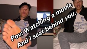 Pov: I seat behind you when watching a movie