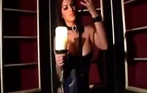 Angelika black pissing out a candle