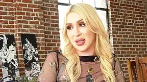 Rebounding Hot Blond Trans Flip Fuck To Get Back At Cheating Bf