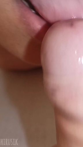 Drenched in cum all over my face!